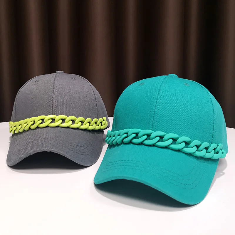 Tide Chain Hip Hop Hat Solid Color Baseball Cap Snapback Baseball Couple Hats Street Sport Hat Kpop Golf Hat Casquette Femme
Tide Chain Hip Hop Hat Solid Color Baseball Cap Snapback Baseball Couple Hats Street Sport Hat Kpop Golf Hat Casquette Femme