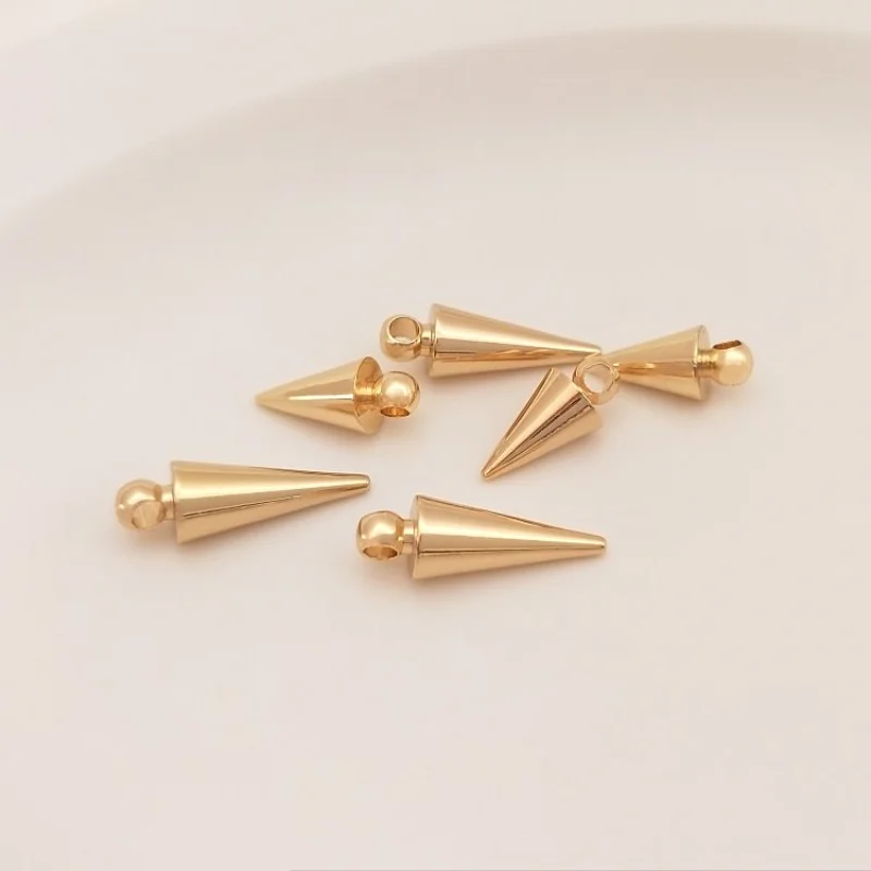 10PCS Conical Pendant Charms for Jewelry Making Findings Diy Drop Earrings Brass 14k Gold Filled Accessories
10PCS Conical Pendant Charms for Jewelry Making Findings Diy Drop Earrings Brass 14k Gold Filled Accessories