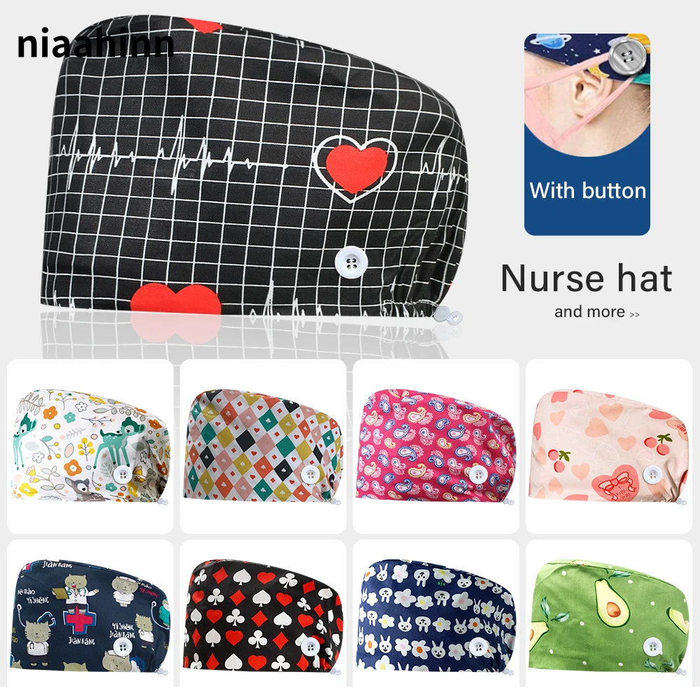 Four Seasons Scrubs Bonnets for Women Universal Female Nurse Cap Surgeon Surgical Hats for Men Unisex Beauty Salon Chef Work Hat
Four Seasons Scrubs Bonnets for Women Universal Female Nurse Cap Surgeon Surgical Hats for Men Unisex Beauty Salon Chef Work Hat
