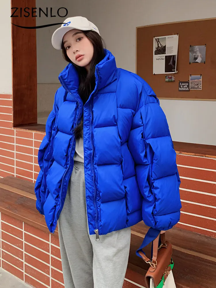 Winter Coat for Women New Fashion Three-dimensional Weave Warm Thickened Cotton Clothing Stand Collar Jacket Parkas Thick Coat
Winter Coat for Women New Fashion Three-dimensional Weave Warm Thickened Cotton Clothing Stand Collar Jacket Parkas Thick Coat