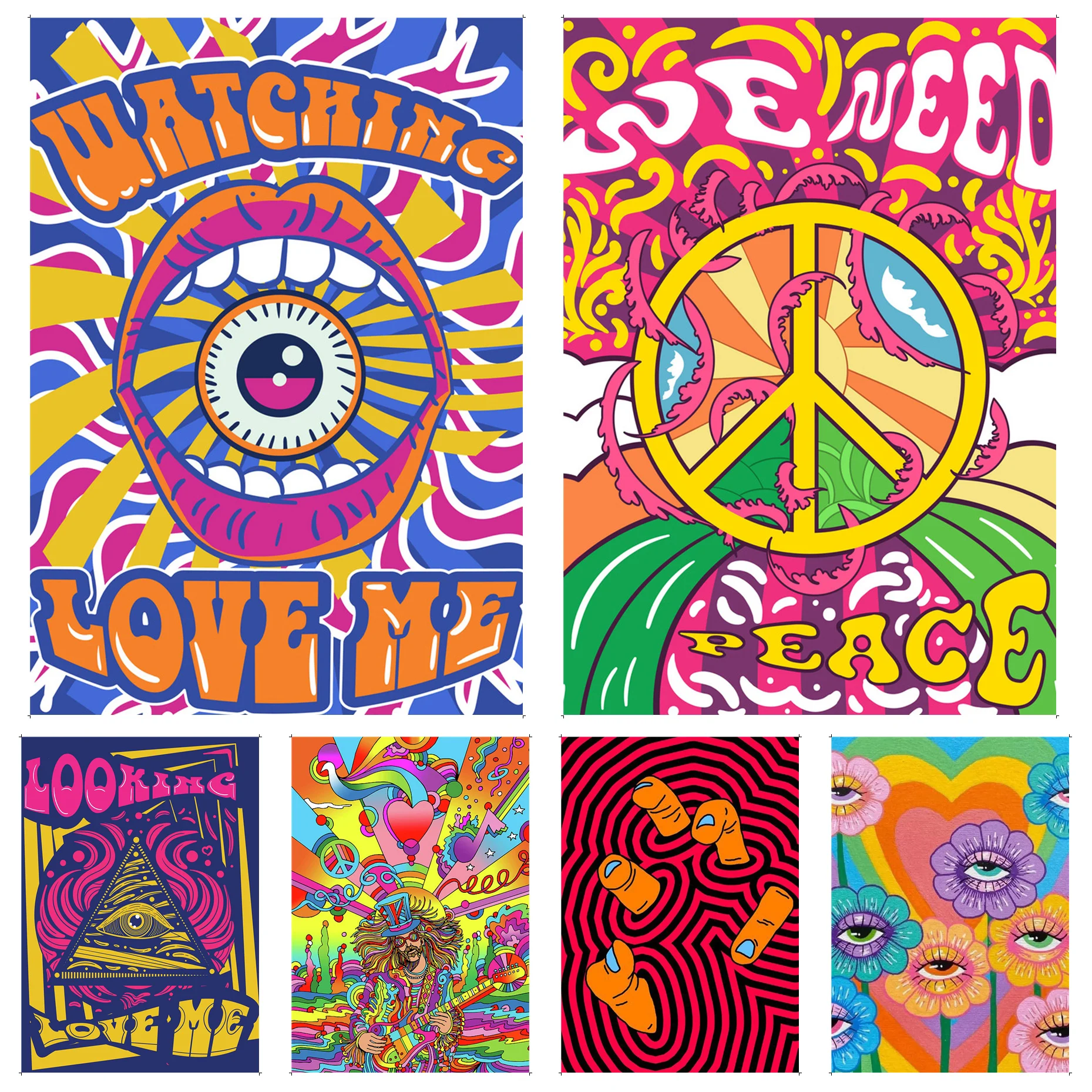 Indie Hippie Art Vintage Posters Sticky HD Quality Wall Art Retro Posters For Home Room Wall Decor
Indie Hippie Art Vintage Posters Sticky HD Quality Wall Art Retro Posters For Home Room Wall Decor