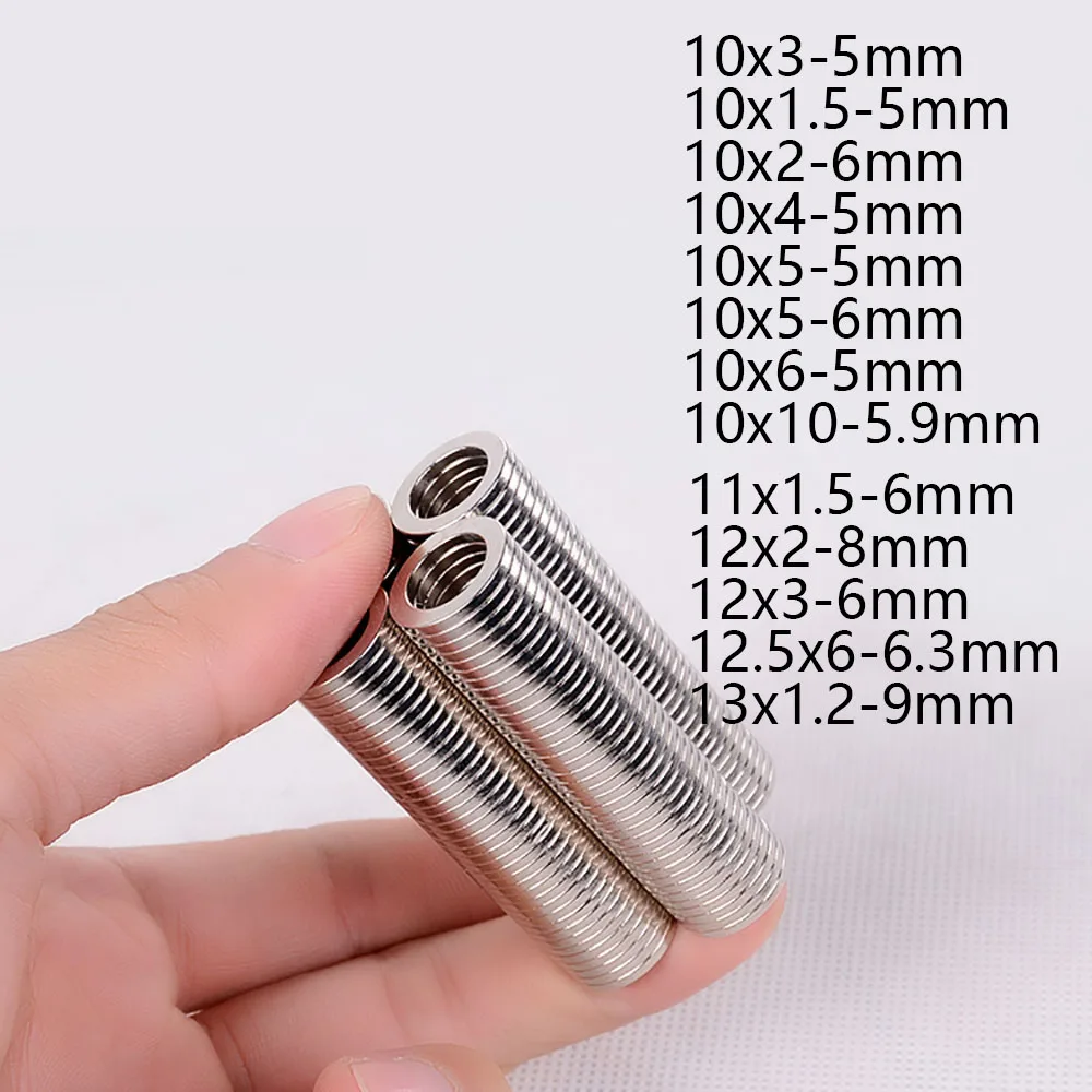 10Pcs N35 Ring Neodymium Magnet D10mm-13mm Super Strong Rare Earth NdFeB Magnets Hole 5mm-9mm
10Pcs N35 Ring Neodymium Magnet D10mm-13mm Super Strong Rare Earth NdFeB Magnets Hole 5mm-9mm
