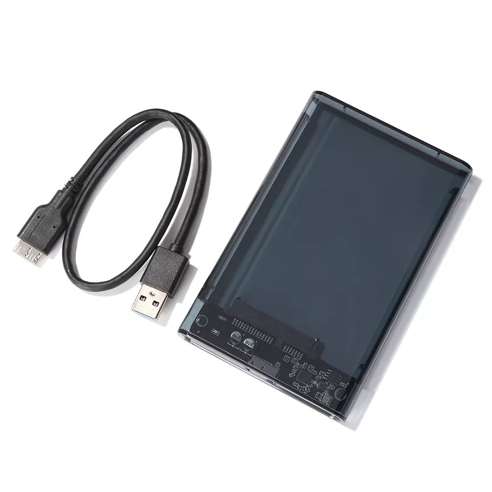 6GMbps Transparent USB3.0 to USB3.0 Micro-B Mobile Hard Disk Case for 2.5 inch SATA Solid State Drive Box SSD HDD External
6GMbps Transparent USB3.0 to USB3.0 Micro-B Mobile Hard Disk Case for 2.5 inch SATA Solid State Drive Box SSD HDD External