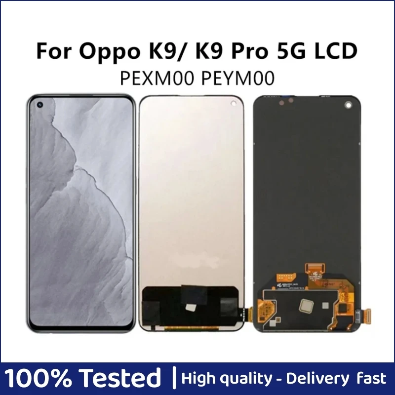 AMOLED/TFT 6,43 дюймов для Oppo K9 / K9 Pro 5G, ЖК-экран, сенсорный экран, цифровой преобразователь в сборе, замена PEXM00 PEYM00 LCD 
AMOLED/TFT 6,43 дюймов для Oppo K9 / K9 Pro 5G, ЖК-экран, сенсорный экран, цифровой преобразователь в сборе, замена PEXM00 PEYM00 LCD