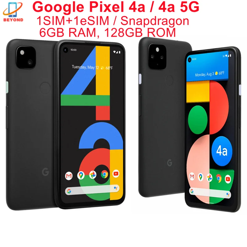 

Google Pixel 4a 5G Pixel4a RAM 6GB ROM 128GB 5.81" 6.2" Snapdragon NFC Octa Core Fingerprint 4G LTE Original Unlocked Cell Phone