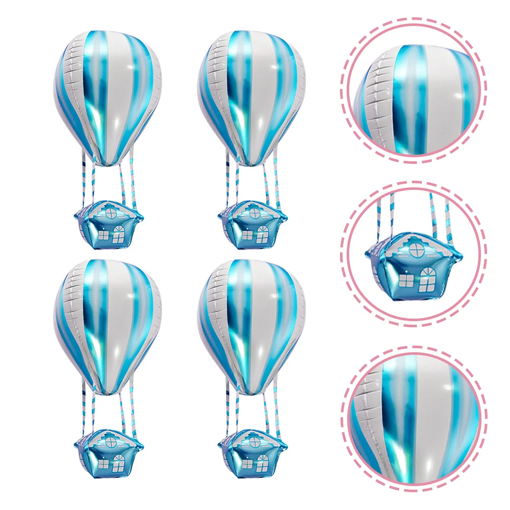 4 Pcs Hot Air Balloon Party Foil Balloons Aluminum Jugetes Decor Metallic Helium 4d Shaped 
4 Pcs Hot Air Balloon Party Foil Balloons Aluminum Jugetes Decor Metallic Helium 4d Shaped