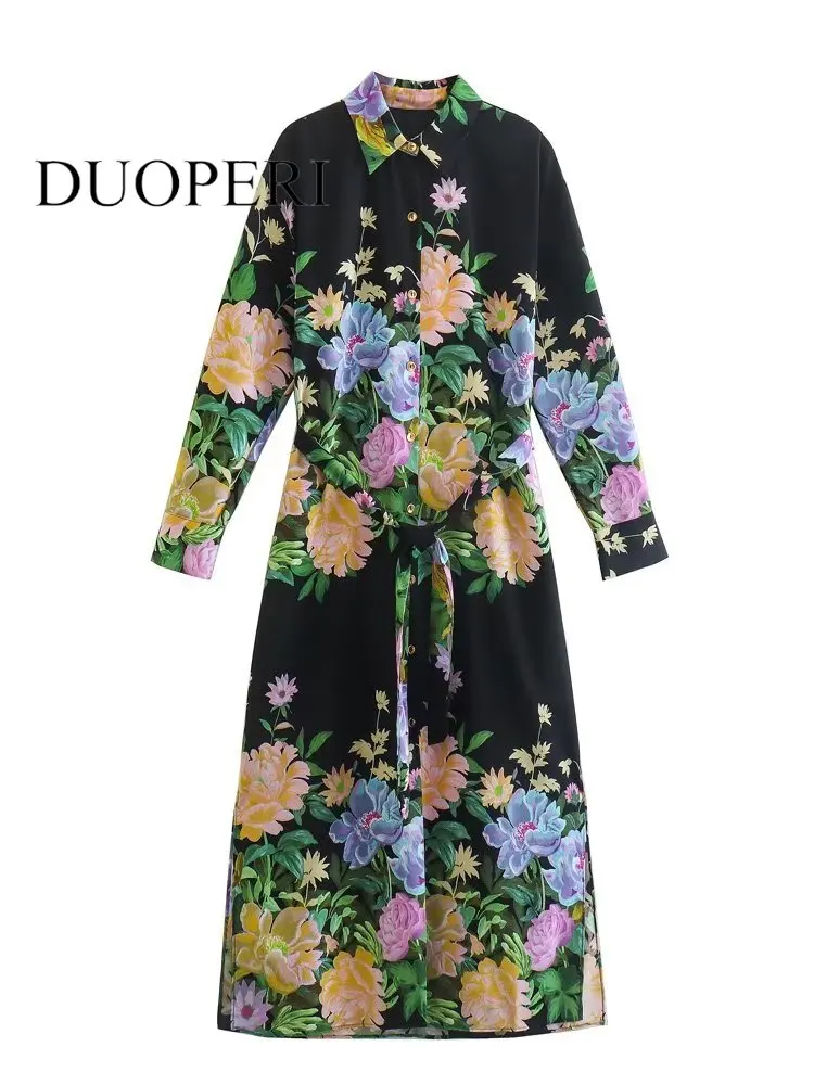 Платье-миди женское однобортное с поясом и длинным рукавом
Платье-миди женское однобортное с поясом и длинным рукавом