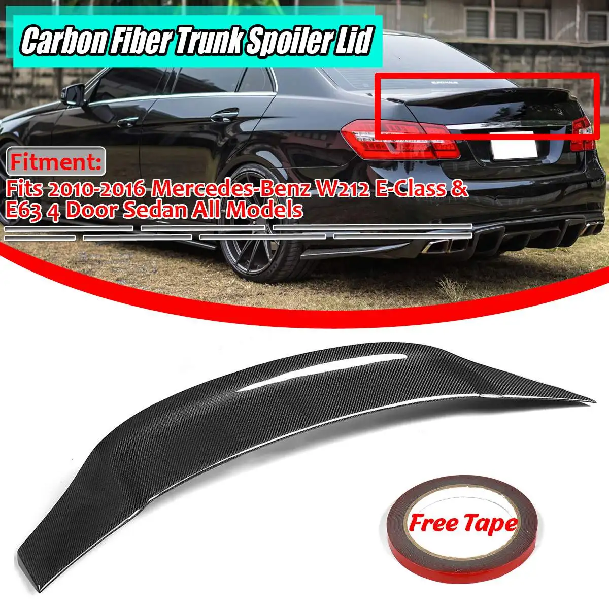 W212 Real Carbon Fiber Car Raer Trunk Spoiler Wing Big Lid For Mercedes For Benz W212 E300 E350 E550 E63 For AMG 2010-2016
W212 Real Carbon Fiber Car Raer Trunk Spoiler Wing Big Lid For Mercedes For Benz W212 E300 E350 E550 E63 For AMG 2010-2016