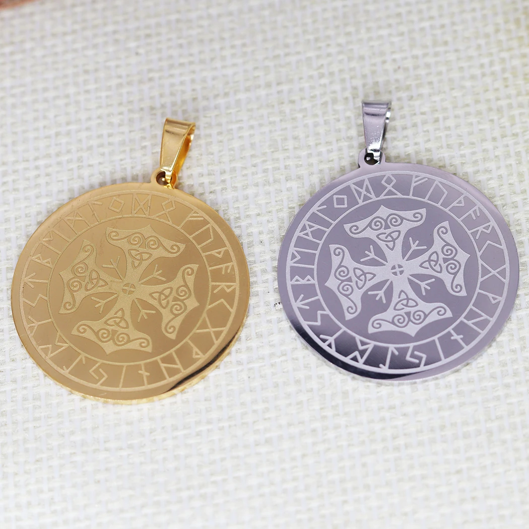 2PCS Retro Nordic Rune Amulet Round Pendant DIY Stainless Steel Gift For Women Men Charm Pendant For Bracelet Jewelry Findings
2PCS Retro Nordic Rune Amulet Round Pendant DIY Stainless Steel Gift For Women Men Charm Pendant For Bracelet Jewelry Findings