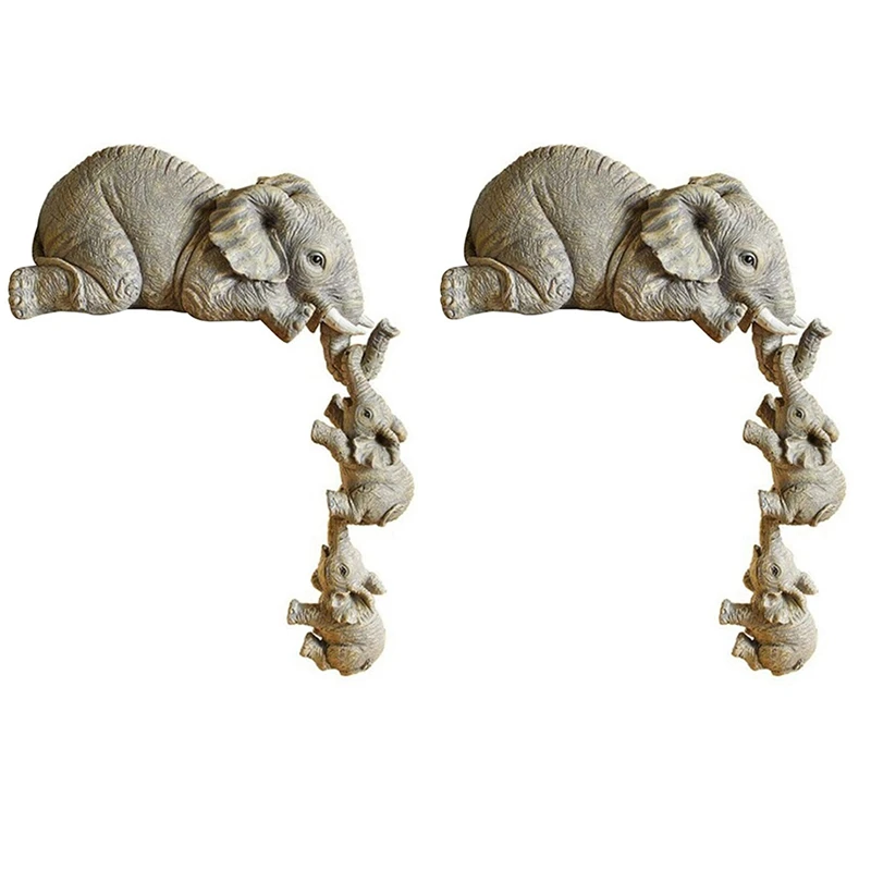 Elephant Resin Ornaments 6-Piece Decor, 2 Elephant Mothers And 4 Babies Hanging On The Edge Of Handicraft Statues
Elephant Resin Ornaments 6-Piece Decor, 2 Elephant Mothers And 4 Babies Hanging On The Edge Of Handicraft Statues