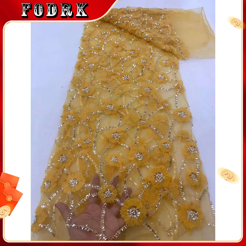 Nigerian Sequin Fabrics Beaded Lace Fabric Pink Embroidered Tulle Fabric African Lace Fabric for Wedding Party Dress Sew 
Nigerian Sequin Fabrics Beaded Lace Fabric Pink Embroidered Tulle Fabric African Lace Fabric for Wedding Party Dress Sew
