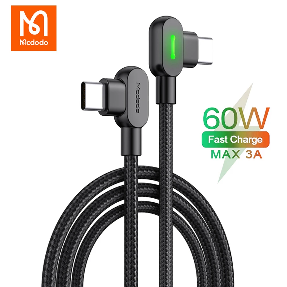 Mcdodo 60W Type C Cable For Xiaomi Huawei Samsung USBC PD 3A Fast Charging Data Sync Bend Cord Android Mobile Phone Charger Line
Mcdodo 60W Type C Cable For Xiaomi Huawei Samsung USBC PD 3A Fast Charging Data Sync Bend Cord Android Mobile Phone Charger Line