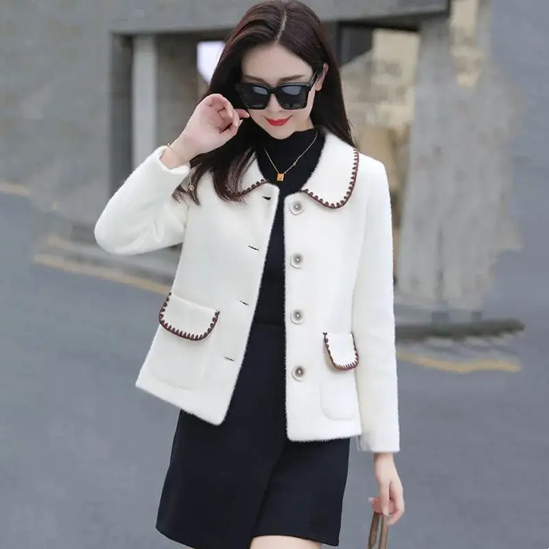 Autumn And Winter New Imitation Mink Velvet Coat Women's Slim Knitted Sweater Short Outer Wear Cardigan Women's Jacket
Autumn And Winter New Imitation Mink Velvet Coat Women's Slim Knitted Sweater Short Outer Wear Cardigan Women's Jacket