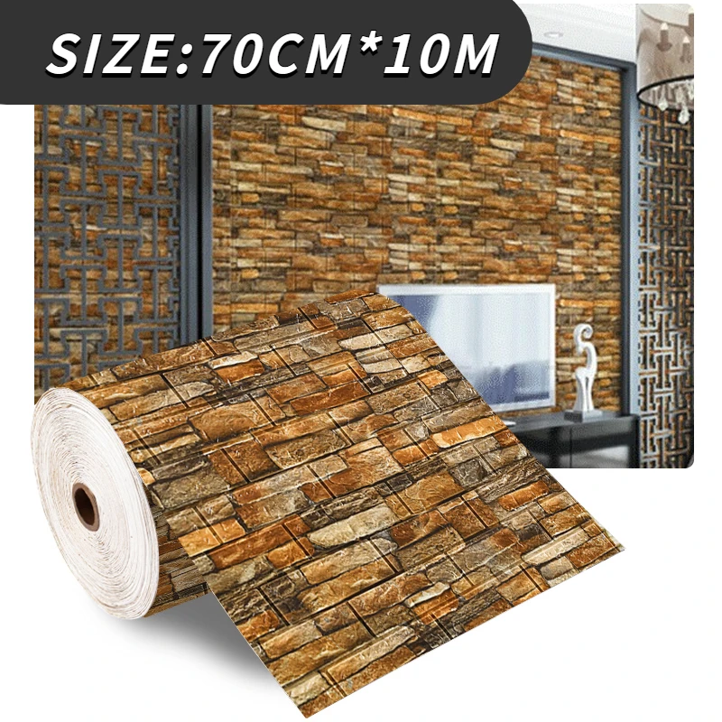 10m/ Roll 3D Retro Imitation Brick Wall Sticker Flat Wall Sticker Furniture Sticker Wall Living Room Kitchen Wallpaper
10m/ Roll 3D Retro Imitation Brick Wall Sticker Flat Wall Sticker Furniture Sticker Wall Living Room Kitchen Wallpaper