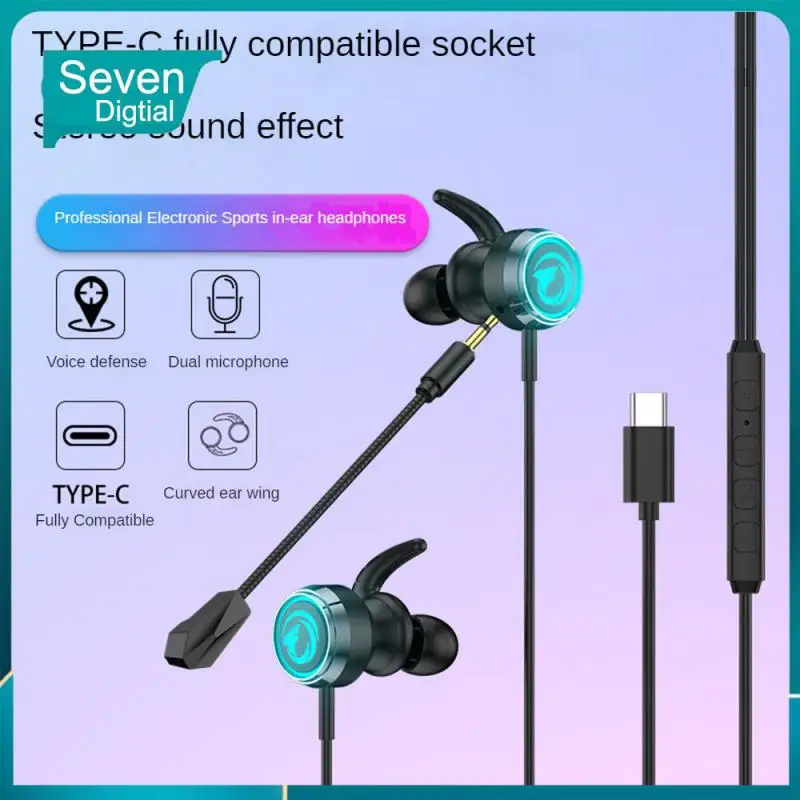 Stereo Wired Headphone Bass With Microphone Type C Earphones 1.2m Music Earbuds Consumer Electronics Charging Sport Earphones
Stereo Wired Headphone Bass With Microphone Type C Earphones 1.2m Music Earbuds Consumer Electronics Charging Sport Earphones