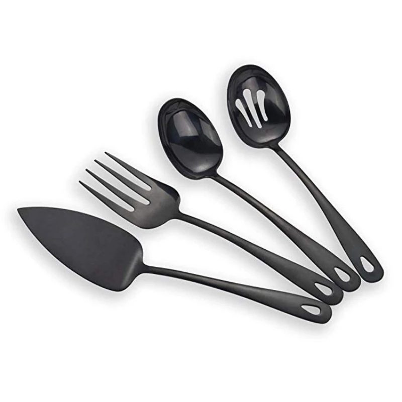 

Utensils Cutlery Set Buffet Catering Flatware Serving Colander Spoons Fork Cake Spatula Dinnerware set for Party Family