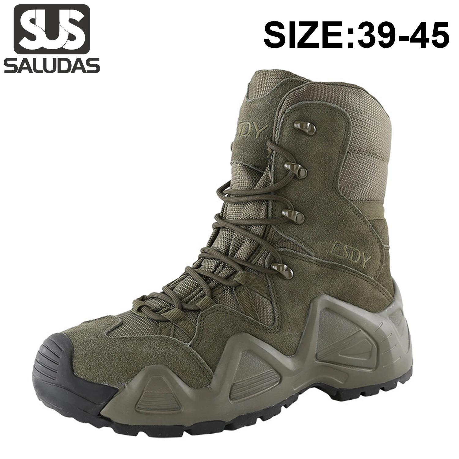 

SALUDAS ESDY Outdoor Tactical Boots Men High Tops Climbing Camping Hunting Shoes Jungle Training Army Boots Hiking Sneakers Male