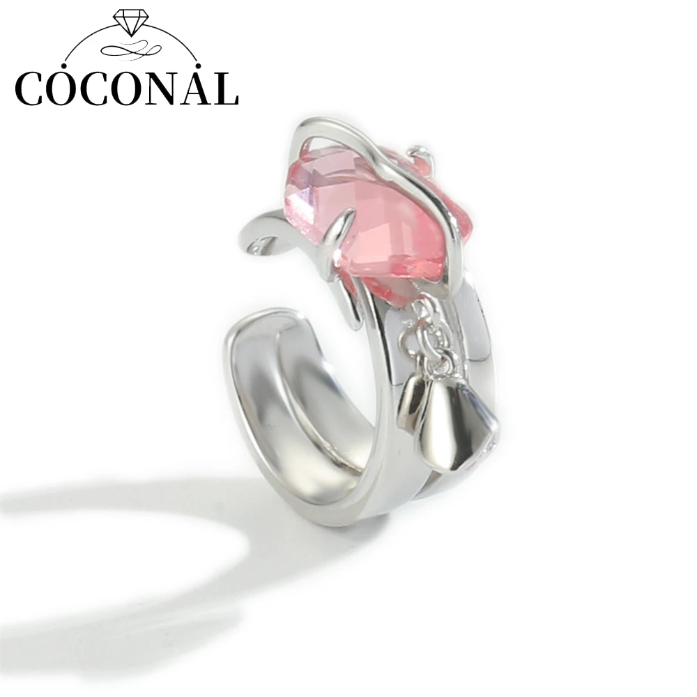 Delicate Pink Gemstone Ring For Women Korean Style Trendy Sliver Plated Geometry Open Rings Girls Party Couple Rings Gift
Delicate Pink Gemstone Ring For Women Korean Style Trendy Sliver Plated Geometry Open Rings Girls Party Couple Rings Gift