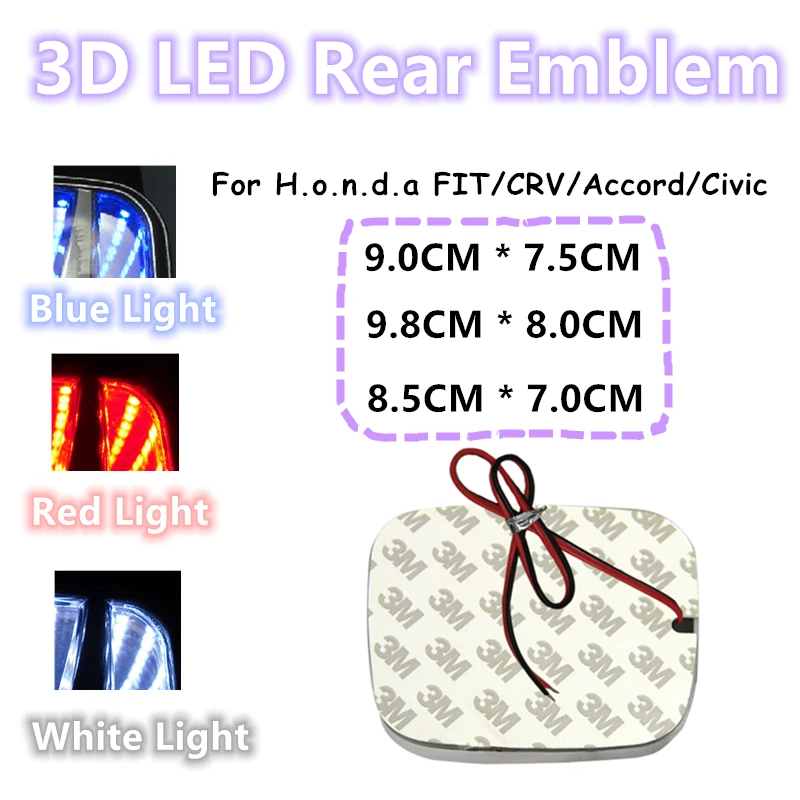 LED Rear Emblem 3D Car Badge Sticker with Logo For Honda FIT CRV ACCORD CIVIC Auto Accessories
LED Rear Emblem 3D Car Badge Sticker with Logo For Honda FIT CRV ACCORD CIVIC Auto Accessories
