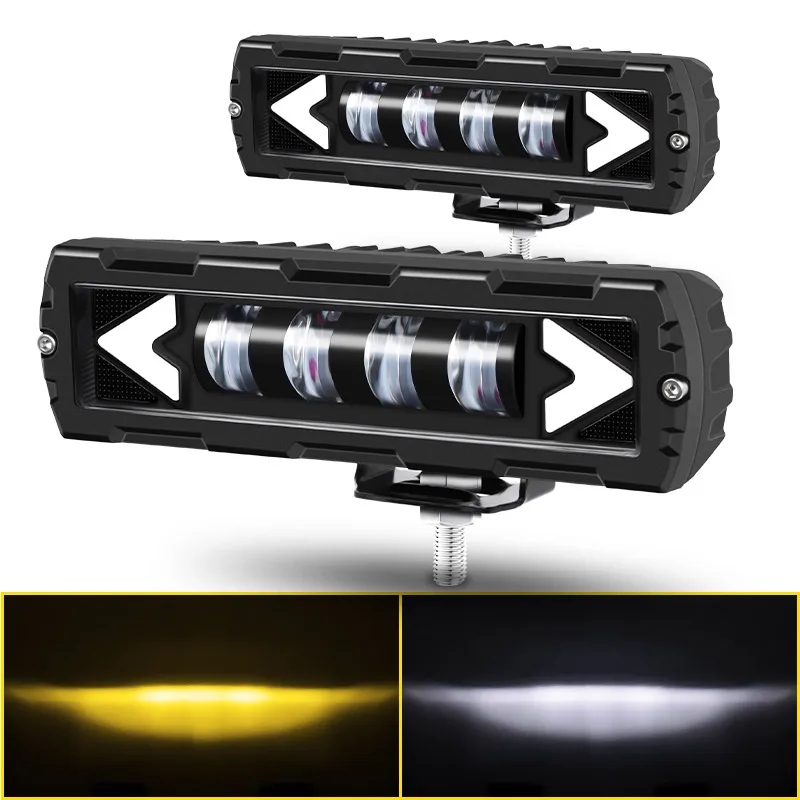

6 Inch 7D Lens LED Light Bar / Work Lamp 12V 24V Driving beam Running Barra Lights for Offroad Cars 4x4 4WD Uaz ATV Motorcycle