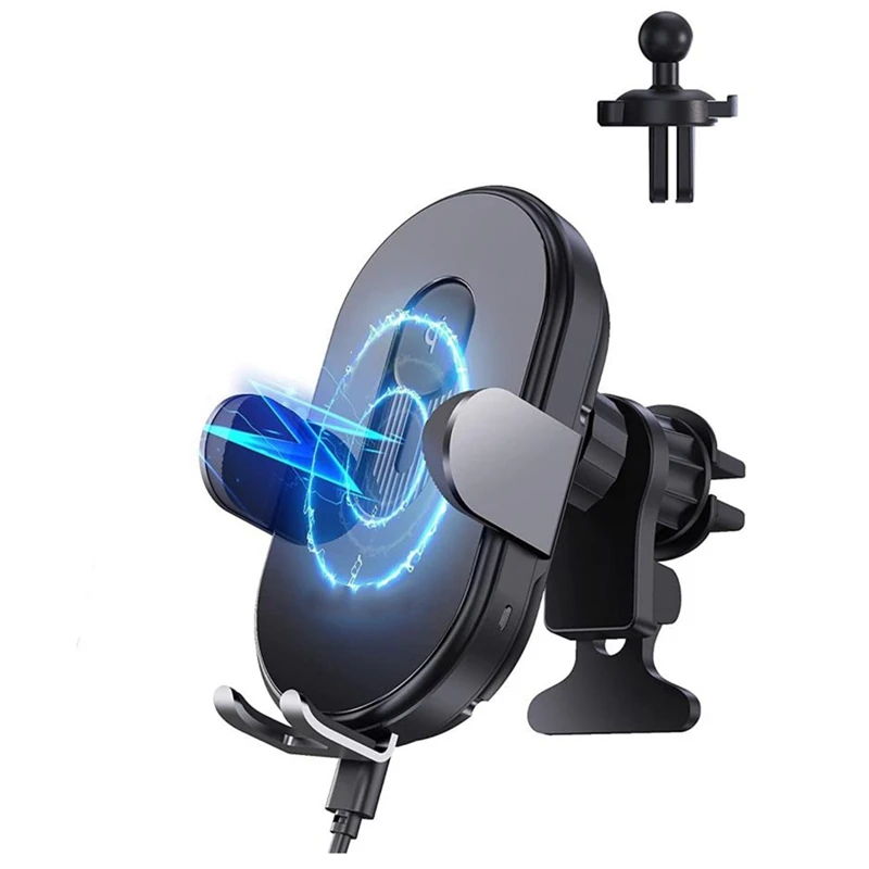 MOOL Wireless Car Charger, Qi 15W Fast Charging Auto Clamping, Air Vent Car Phone Holder Mount For Iphone For Samsung
MOOL Wireless Car Charger, Qi 15W Fast Charging Auto Clamping, Air Vent Car Phone Holder Mount For Iphone For Samsung