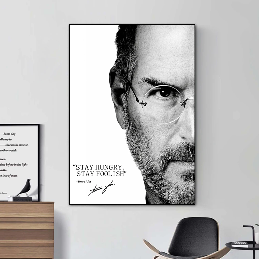 Figure Steve Jobs Motivational Quote Art Canvas Paintings Wall Art Posters Prints Wall Pictures for Office Inspirational Cuadros
Figure Steve Jobs Motivational Quote Art Canvas Paintings Wall Art Posters Prints Wall Pictures for Office Inspirational Cuadros