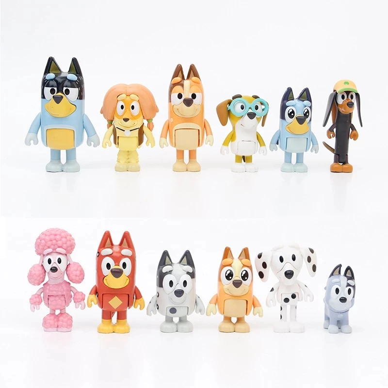 4-12 PCS New Cute Blueys Family Action Doll Cartoon Blueys Bingo Model Doll Children's Anime Toy Birthday Christmas Gift
4-12 PCS New Cute Blueys Family Action Doll Cartoon Blueys Bingo Model Doll Children's Anime Toy Birthday Christmas Gift