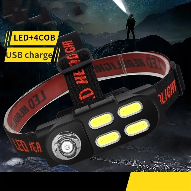 Портативный светодиодный налобный фонарь Mini 4COB, водонепроницаемый налобный фонарь с аккумулятором 18650 для рыбалки, кемпинга, налобный фонарь
Портативный светодиодный налобный фонарь Mini 4COB, водонепроницаемый налобный фонарь с аккумулятором 18650 для рыбалки, кемпинга, налобный фонарь