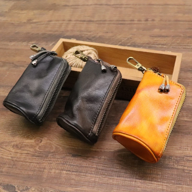 Men Key Bag Genuine Cow Leather Buckets Key Cases Pouch Zipper Keychain Auto Car Key Case Bag Women Home Key Holder
Men Key Bag Genuine Cow Leather Buckets Key Cases Pouch Zipper Keychain Auto Car Key Case Bag Women Home Key Holder