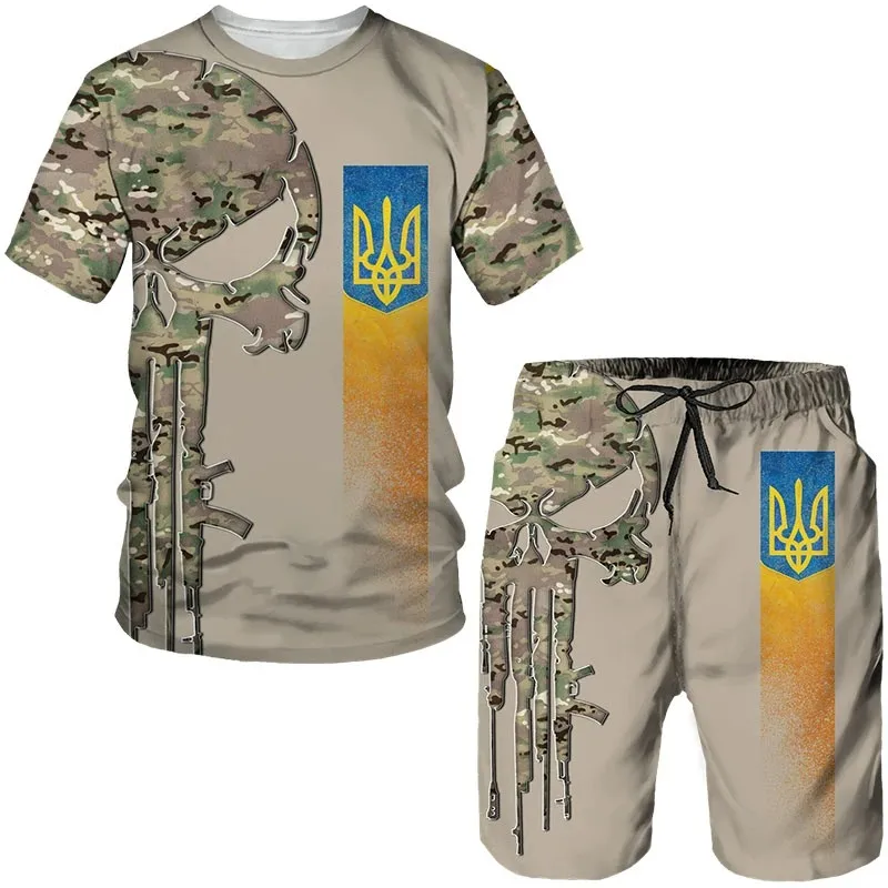 New Summer Men's T-shirt Set Ukraine Camo 3D Print T-shirt Shorts Set Unisex Fashion Street Leisure Sports Short Sleeve Set
New Summer Men's T-shirt Set Ukraine Camo 3D Print T-shirt Shorts Set Unisex Fashion Street Leisure Sports Short Sleeve Set