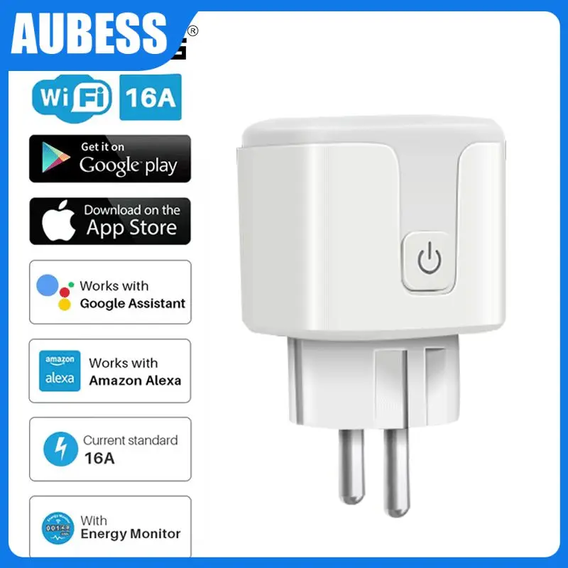 

Overcharge Protection Smart Outlet Smart Home Wifi Socket Timer Eu Plug Power Monitoring Voice Control Via Alexa Google Home 16a