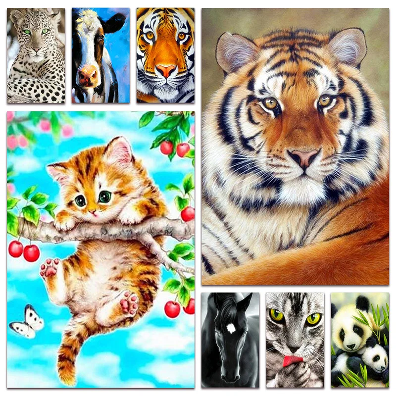 New 5D Diamond painting embroidery Animal Cat tiger DIY Full Diamond mosaic cross stitch wolf horse picture Home decor E018
New 5D Diamond painting embroidery Animal Cat tiger DIY Full Diamond mosaic cross stitch wolf horse picture Home decor E018
