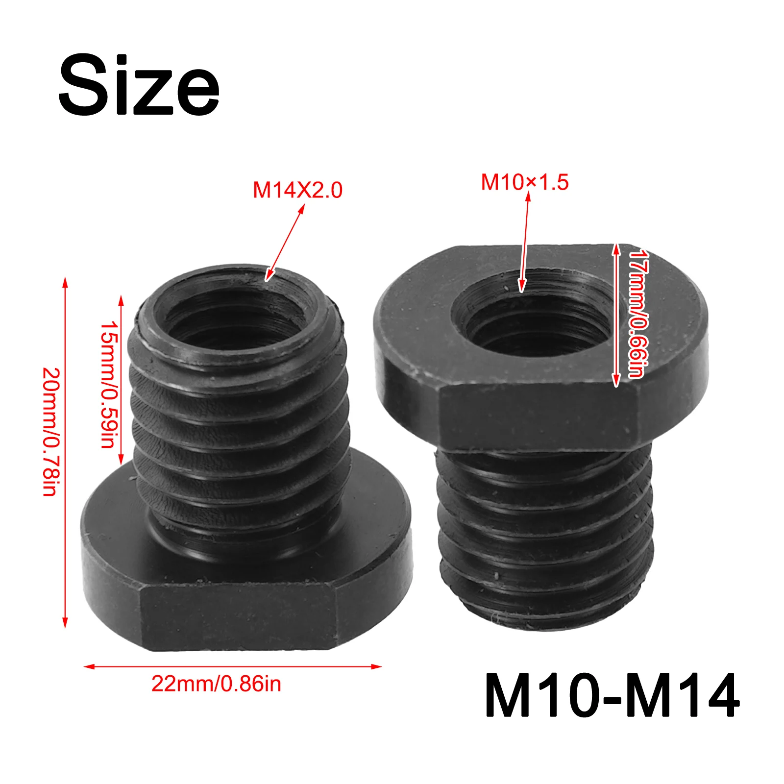 

Коннектор с резьбовым преобразователем M10 на M14/M16 для угловой шлифовальной машины 100, полировальный адаптер для режущего диска, запчасти для электроинструмента, 1/2 шт.