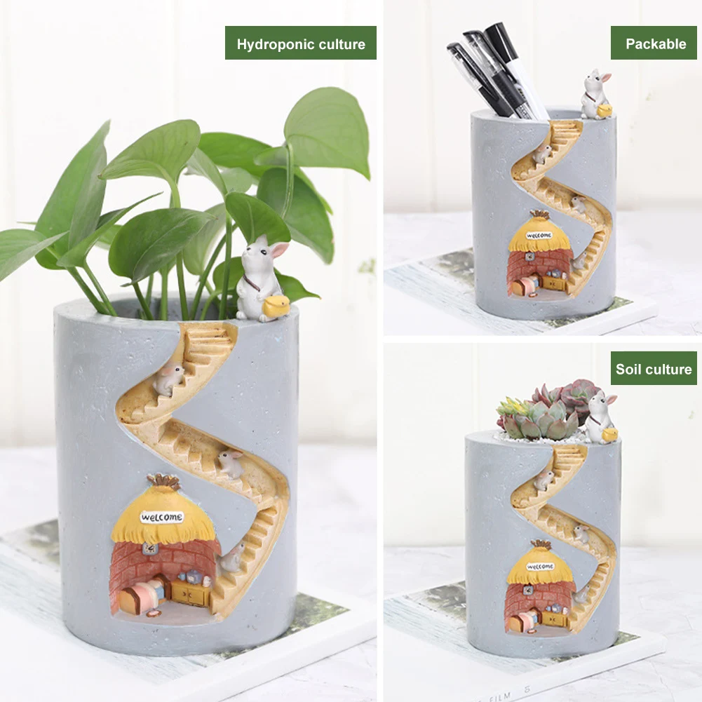 New Creative Animal Resin Flower Pot Succulents Planter Planting Container Rabbit Hedgehog Decorative Pot Desktop Ornament
New Creative Animal Resin Flower Pot Succulents Planter Planting Container Rabbit Hedgehog Decorative Pot Desktop Ornament