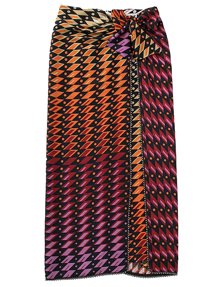 Women 2022 Fashion with Knotted Metallic Appliques Printed Midi Dress Vintage High Waist Back Zipper Female Skirts Mujer
Women 2022 Fashion with Knotted Metallic Appliques Printed Midi Dress Vintage High Waist Back Zipper Female Skirts Mujer