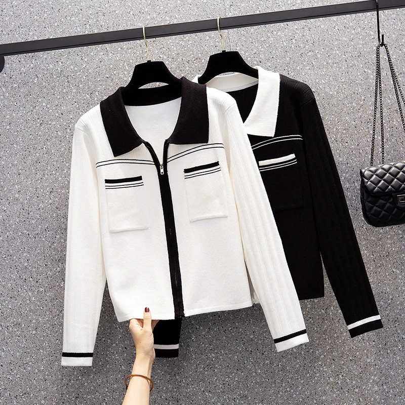 Japanese Stripe Zipper Sweaters Kawaii Women Autumn Loose Polo Collar Bowknot Big Pocket Knitted Jk Cardigan Sueters De Mujer
Japanese Stripe Zipper Sweaters Kawaii Women Autumn Loose Polo Collar Bowknot Big Pocket Knitted Jk Cardigan Sueters De Mujer