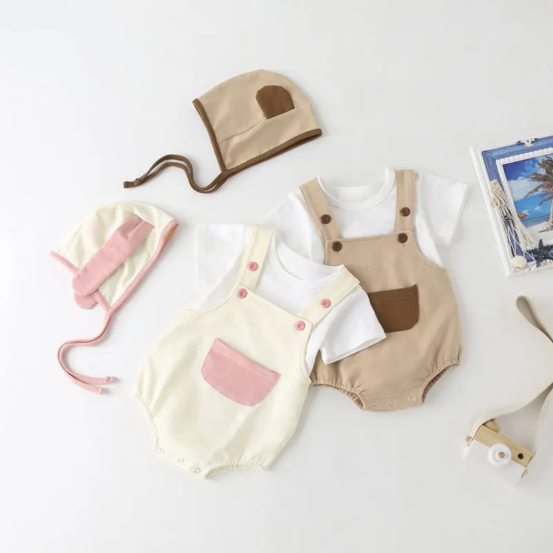 Newborn Infant Baby Girls Boys Clothing Set Spring Autumn Cotton Shoulder Straps Pocket Romper Jumpsuit Cute Casual Outfits Suit
Newborn Infant Baby Girls Boys Clothing Set Spring Autumn Cotton Shoulder Straps Pocket Romper Jumpsuit Cute Casual Outfits Suit