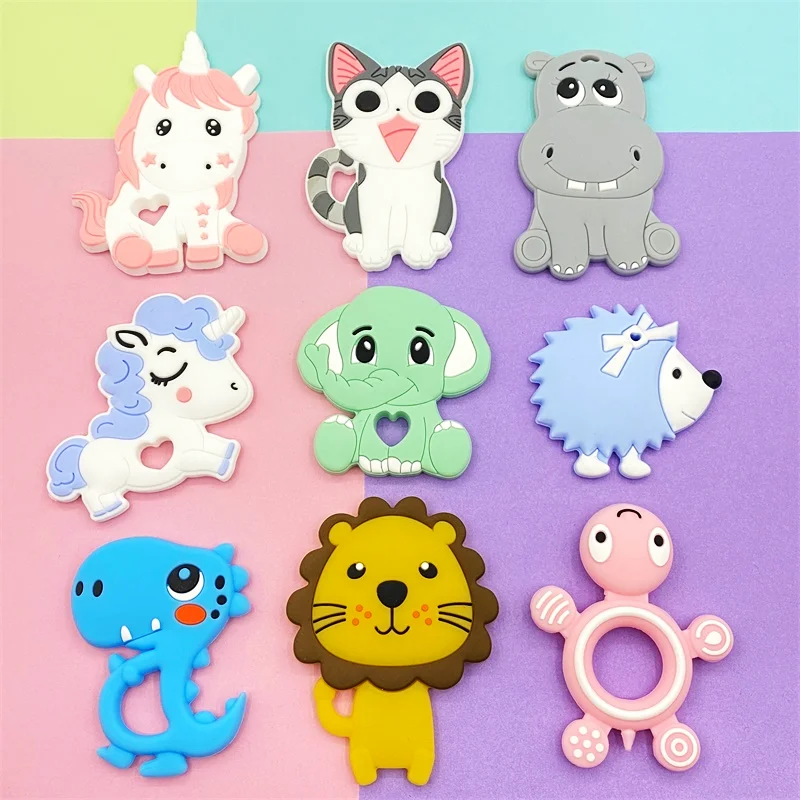 5/10pcs Cartoon Elephant unicorn Animal Baby Silicone Teether BPA Free Rodents Teething Necklace Food Grade Infant Chewable Toys
5/10pcs Cartoon Elephant unicorn Animal Baby Silicone Teether BPA Free Rodents Teething Necklace Food Grade Infant Chewable Toys