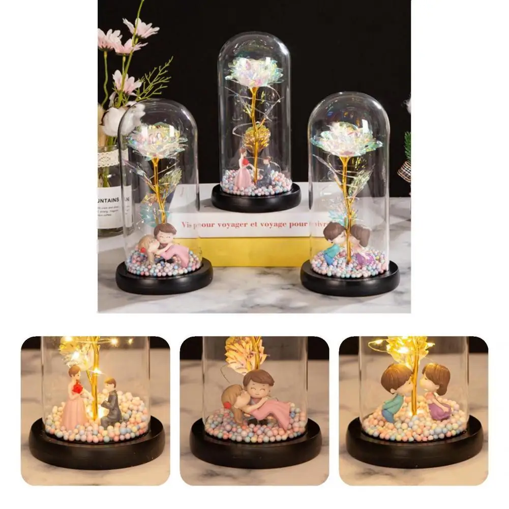 Rounded Corners Long Lasting Anti-fade Artificial Rose Ornament with LED Light for Home
Rounded Corners Long Lasting Anti-fade Artificial Rose Ornament with LED Light for Home
