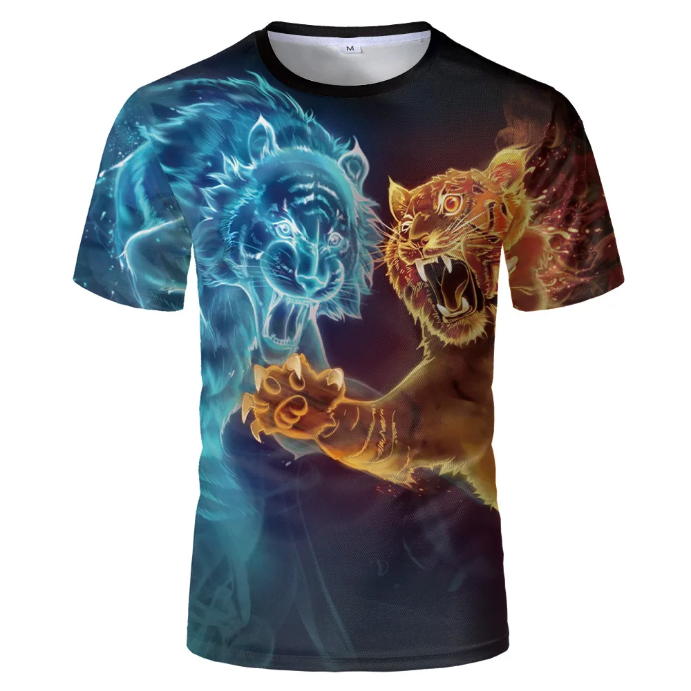 summer 2022 The new blue T-shirt Tiger Men's 3D-printed hip hop cool men's wear for
summer 2022 The new blue T-shirt Tiger Men's 3D-printed hip hop cool men's wear for