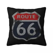 Route 66 Mother Road My Version Pillowcase Polyester Cushion Cover Decor Pillow Case Cover Home Zipper 45X45cm