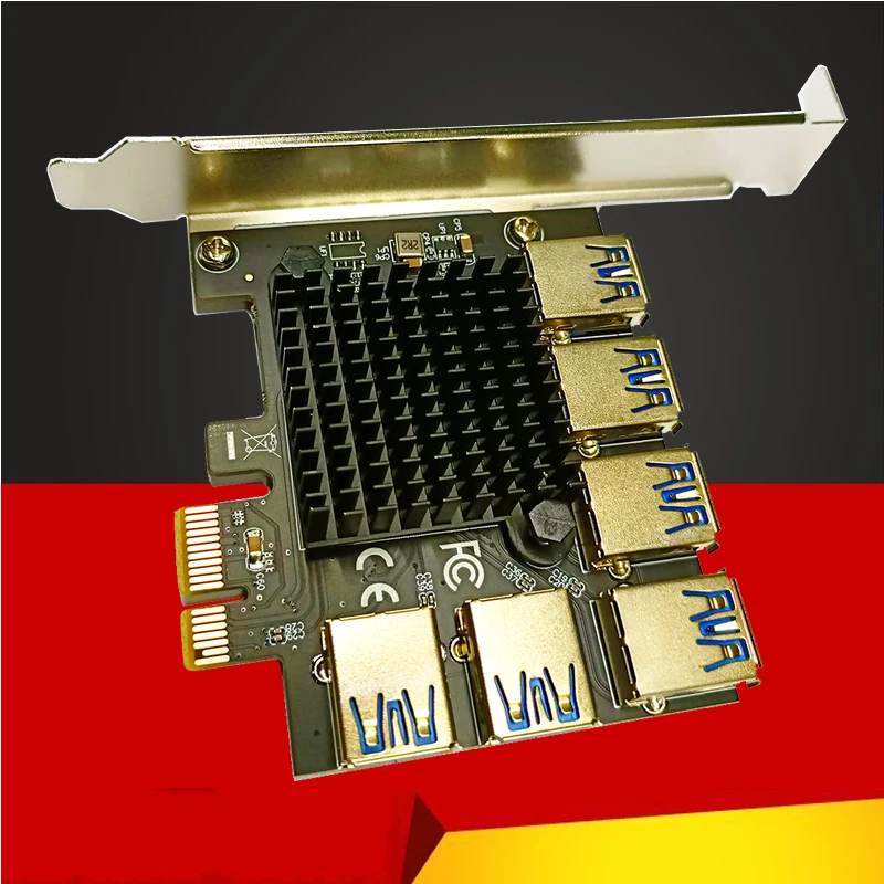PCI Express адаптер мультипликатора PCIE от 1 до 6 USB 3,0, удлинитель PCI-E от 1 до 6, карта расширения PCIE от 1X до 16X, слот для майнинга биткоинов
PCI Express адаптер мультипликатора PCIE от 1 до 6 USB 3,0, удлинитель PCI-E от 1 до 6, карта расширения PCIE от 1X до 16X, слот для майнинга биткоинов