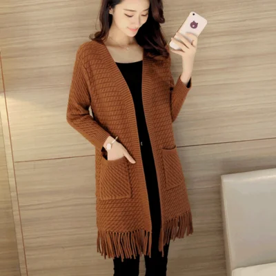 NEW Knitted sweater women cardigan long autumn 2019 new solid color loose coat coat tide
NEW Knitted sweater women cardigan long autumn 2019 new solid color loose coat coat tide