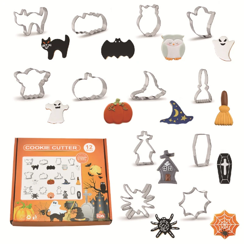 Halloween Cutter Cookies Utensils Cookie Stencil Housewares Kitchen Accessories Cakes Decorations and Tools to Decorate Cookies
Halloween Cutter Cookies Utensils Cookie Stencil Housewares Kitchen Accessories Cakes Decorations and Tools to Decorate Cookies