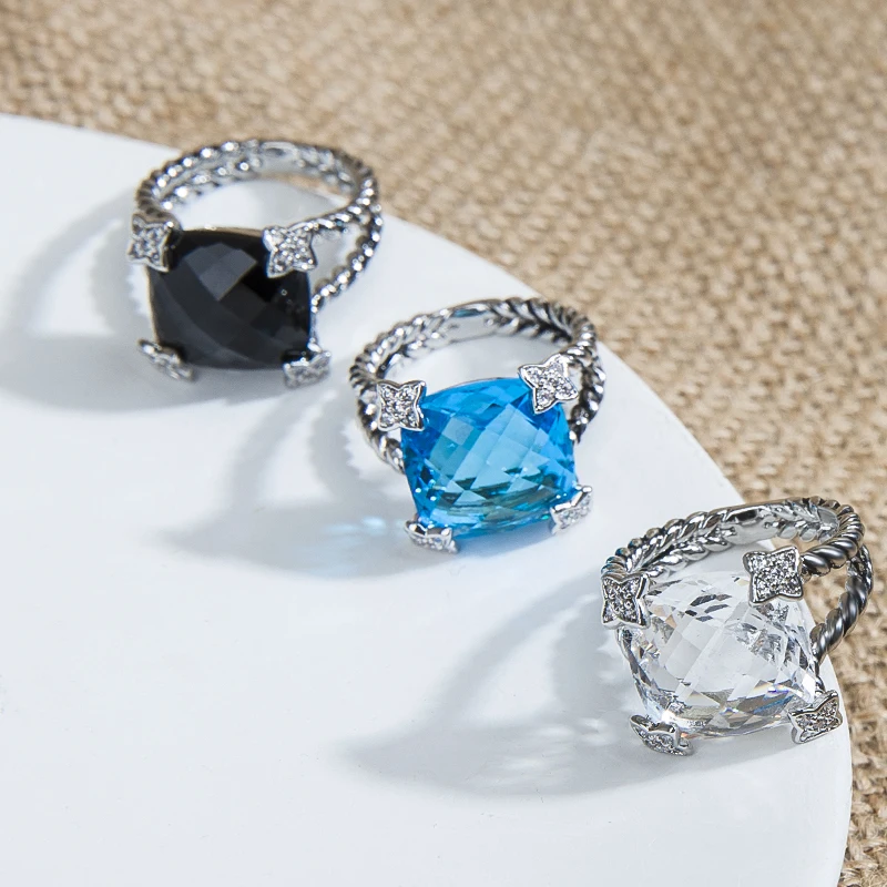 15mm Cushion Cut Cubic Zirconia Statement Ring Stylish Chic Sparkling Star Four Prong Setting Design Twist Personalized Ring 
15mm Cushion Cut Cubic Zirconia Statement Ring Stylish Chic Sparkling Star Four Prong Setting Design Twist Personalized Ring