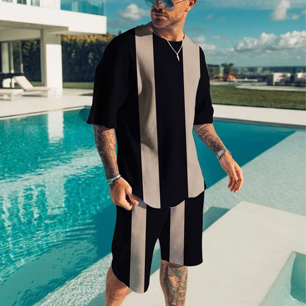 Summer Suits for Men Sets Causal Short Sleeve Tshirt Beach Shorts Sportswear Man O-neck T-shirt 2-piece Tracksuits Clothing
Summer Suits for Men Sets Causal Short Sleeve Tshirt Beach Shorts Sportswear Man O-neck T-shirt 2-piece Tracksuits Clothing