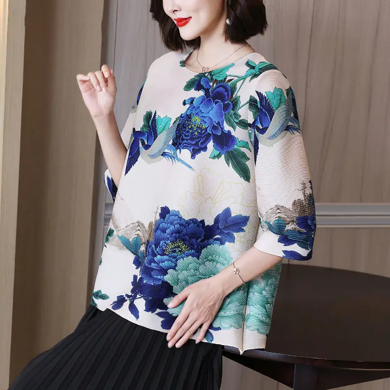 T shirt China Wind Printed Wrecked Women 2022 Spring and Summer New Fashion Mother Ocean Loose Large Size O Neck T-Shirt Tops
T shirt China Wind Printed Wrecked Women 2022 Spring and Summer New Fashion Mother Ocean Loose Large Size O Neck T-Shirt Tops