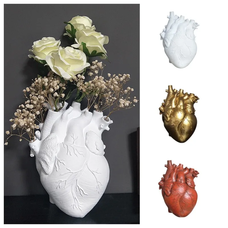 Anatomical Heart-shaped Vase Human Body Art Sculpture Resin Dried Flower Container Home Living Room Desktop Decor Handicraft
Anatomical Heart-shaped Vase Human Body Art Sculpture Resin Dried Flower Container Home Living Room Desktop Decor Handicraft