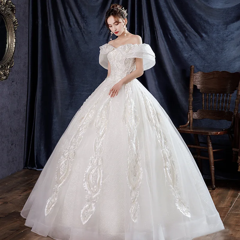 Starry Sky French Light Wedding Dress 2023 New Elegant off-Shoulder Bridal Mori Super Fairy Dream Heavy Industry Wedding Dress G
Starry Sky French Light Wedding Dress 2023 New Elegant off-Shoulder Bridal Mori Super Fairy Dream Heavy Industry Wedding Dress G