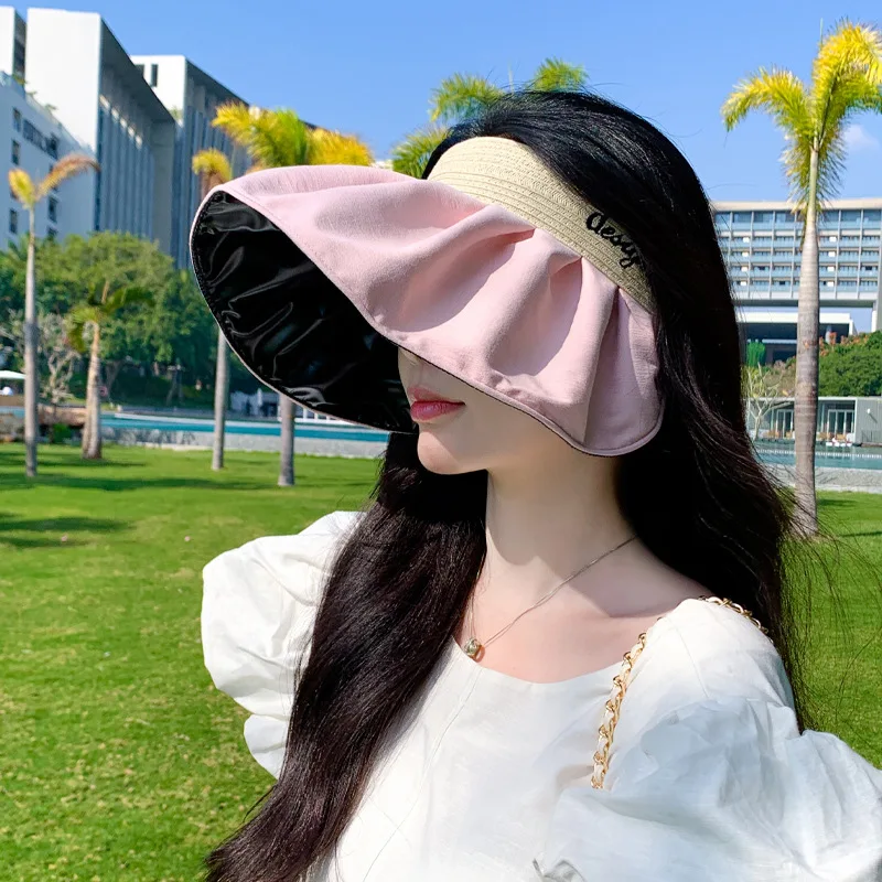 2023 Korean Hat Women's Fashion Embroidered Letters Vinyl Sun Protective Air Top Sunhat Summer Travel Sun Hat Tide
2023 Korean Hat Women's Fashion Embroidered Letters Vinyl Sun Protective Air Top Sunhat Summer Travel Sun Hat Tide
